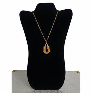 Vtg Chain Door Knocker Pendant Necklace